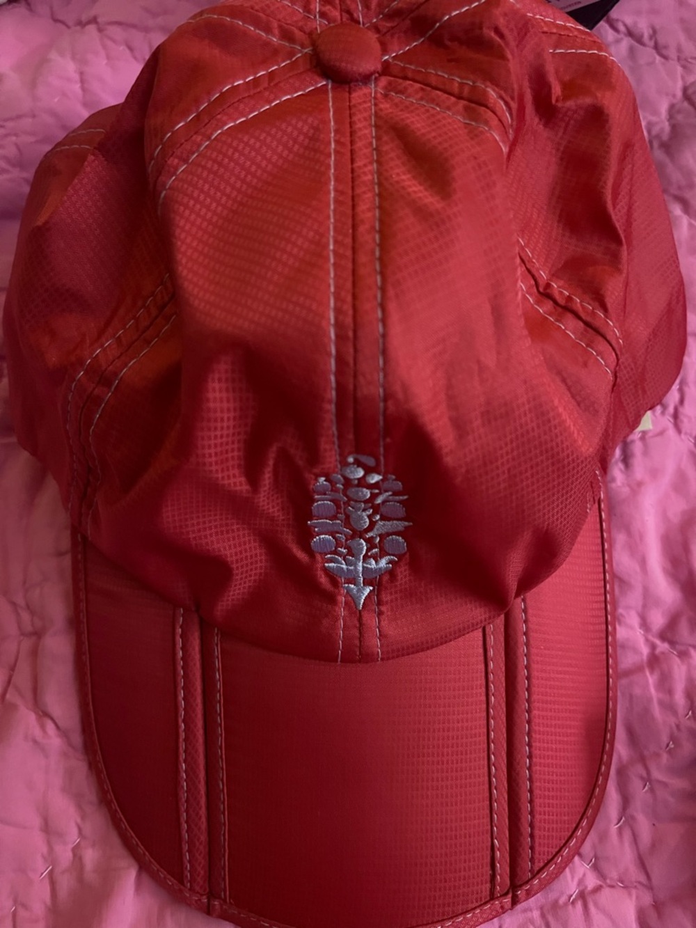 FP Movement by Free People Red Logo Baseball Cap on the run